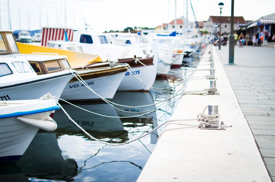 Boats tied up at the dock near our apartments near Penn's Landing.