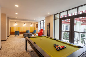 Resident Lounge with Pool Table at Chocolate Works in Old City